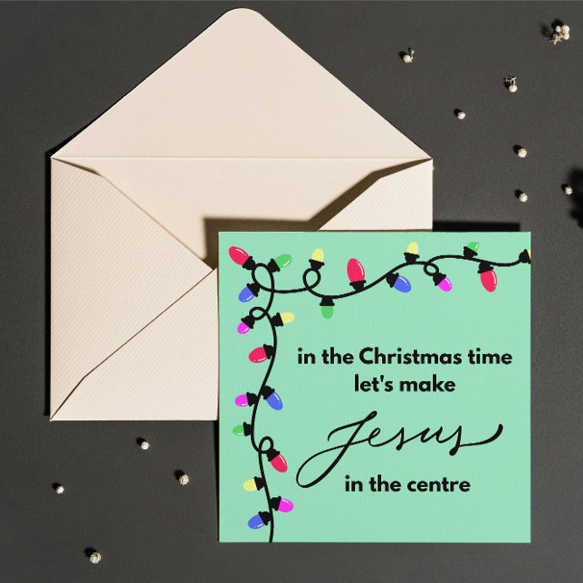 Cartão de Natal: o Vamos faz Jesus no centro (Criador carregado)