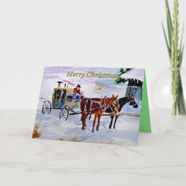 Cartão de Natal Ocidental (Frente)