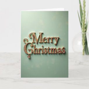 Cartão de Natal Opulento Dourado