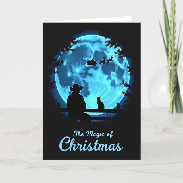 Cartão de Natal Orbe Azul (Frente)