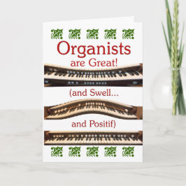 Cartão de Natal "Organistas são excelentes"