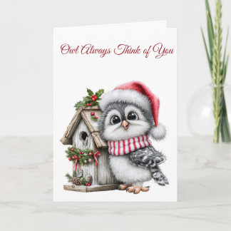 Cartão de Natal Owl Always Think Of You