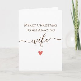Cartão de Natal para a Esposa