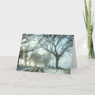 Cartão de Natal para a Estrada de inverno