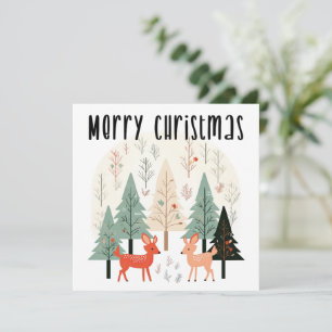 Cartão de Natal para a Família da Floresta de Inve