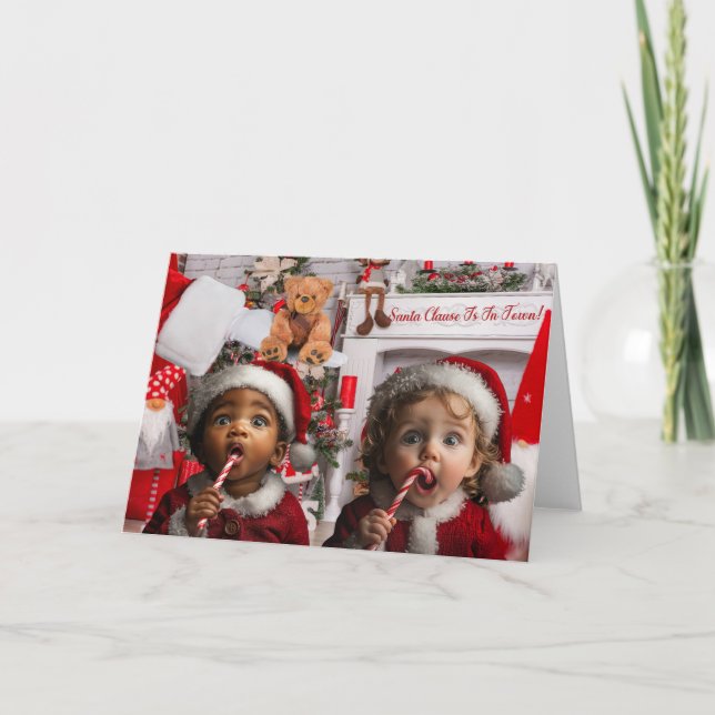 Cartão de Natal para Bebê Adorável (Frente)