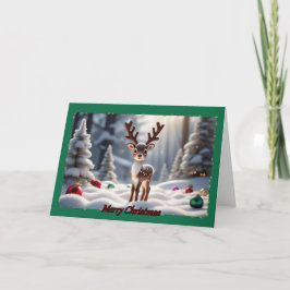 Cartão de Natal para Bebês Reindeer
