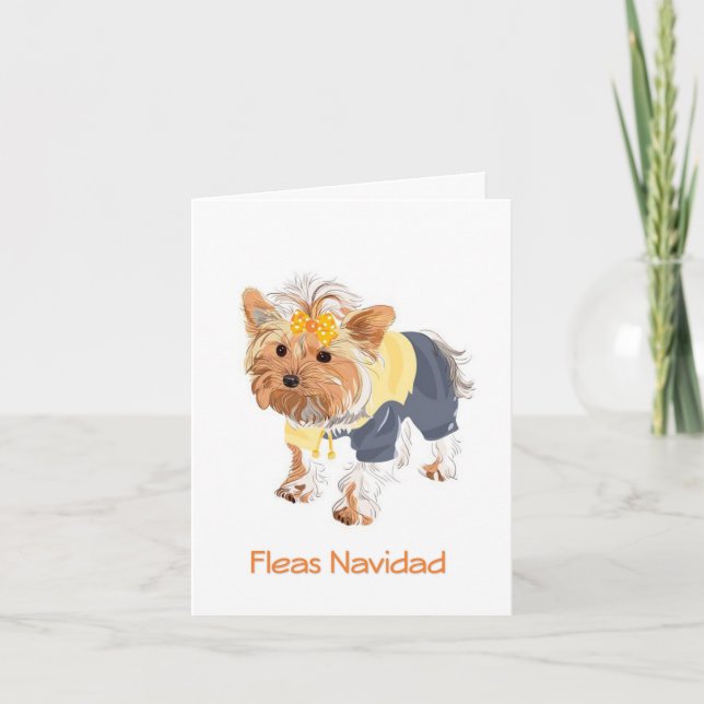Cartão de Natal para Cachorros de Fleas Navidad (Frente)