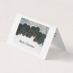 Cartão de Natal para cachorros rottweiler