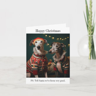 Cartão de Natal para Cães Greyhound