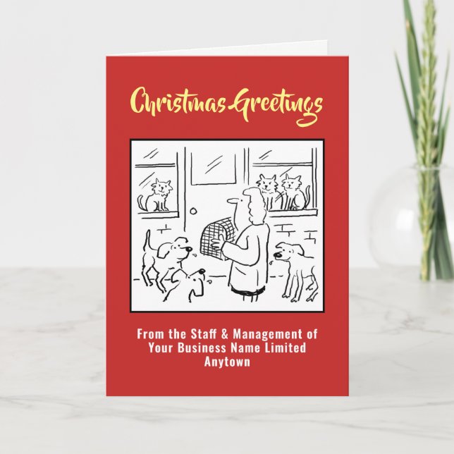 Cartão de Natal para Cirurgião Veterinário (Frente)