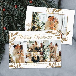 Cartão de Natal para Colagem de Fotos Elegante Dou