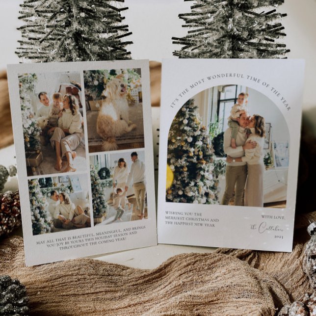 Cartão de Natal para Colagem de Fotos Moderna (Criador carregado)