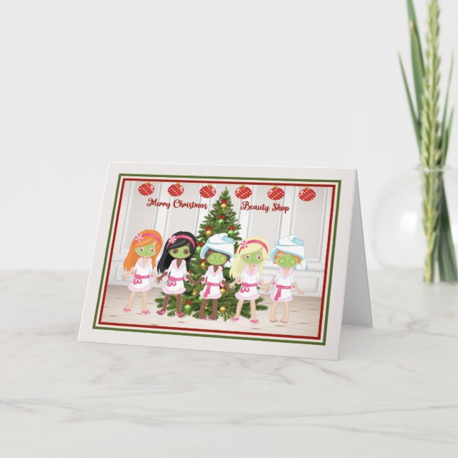 Cartão de Natal para Compro de Beleza (Frente)