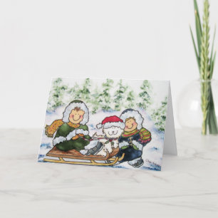 Cartão de Natal para Crianças e Bebidas