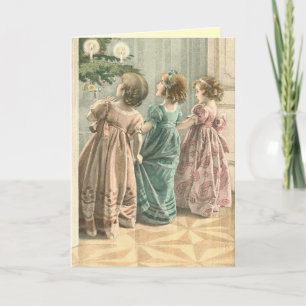 Cartão de Natal para Crianças Vitorianas