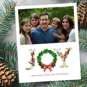Cartão de Natal para fotos da família de orçame