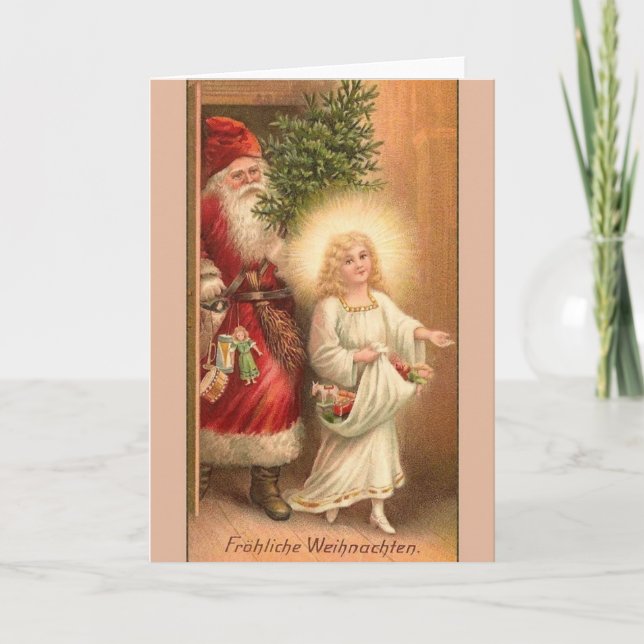 Cartão de Natal para Fröhliche Weihnachten (Frente)