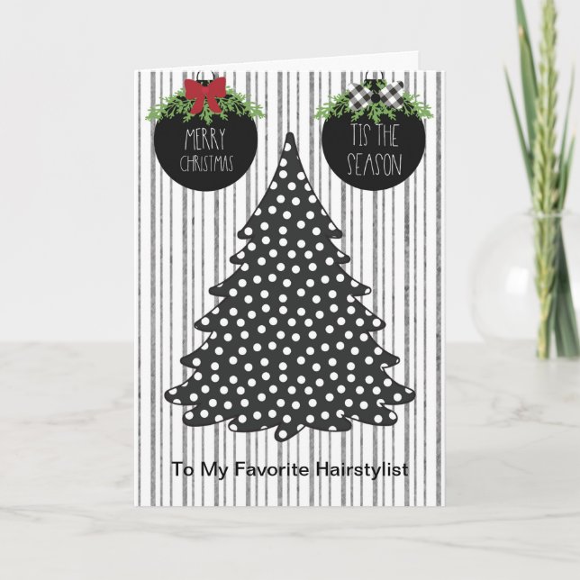 Cartão de Natal para Hairstylist (Frente)