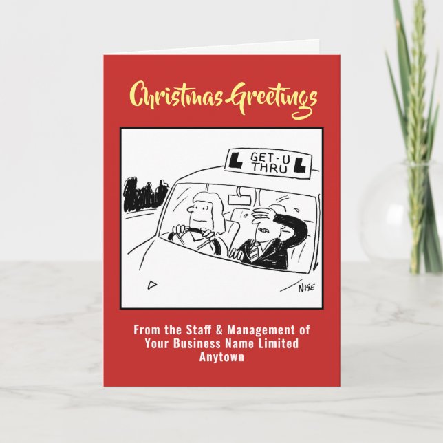 Cartão de Natal para Instrutor da Escola de Conduç (Frente)