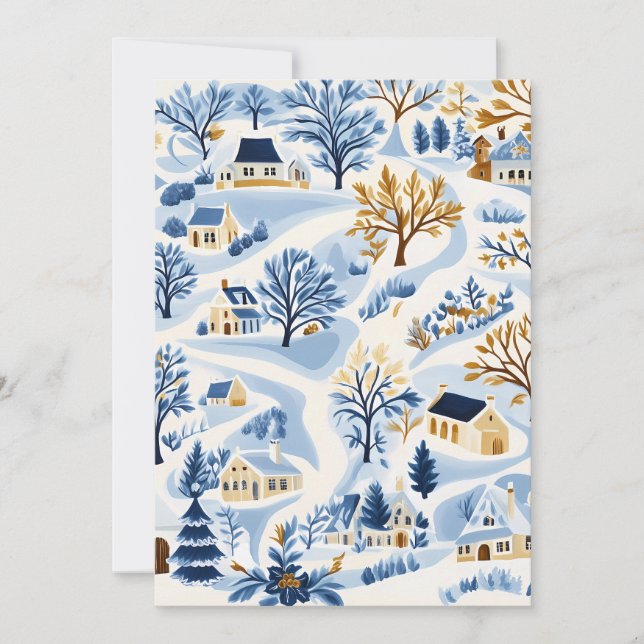 Cartão de Natal para Inverno Festivo (Frente)
