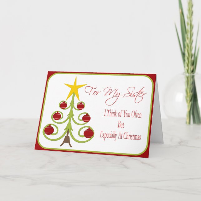 Cartão de Natal para Irmã (Frente)