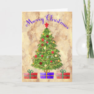 Cartão de Natal para Irmã Árvore e Presentes