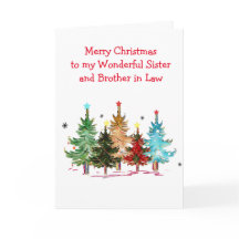 Cartão de Natal para Irmã e Cunhado