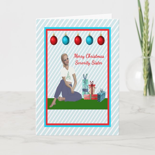 Cartão de Natal para Irmã Irmã Irmã Irmandade (Frente)