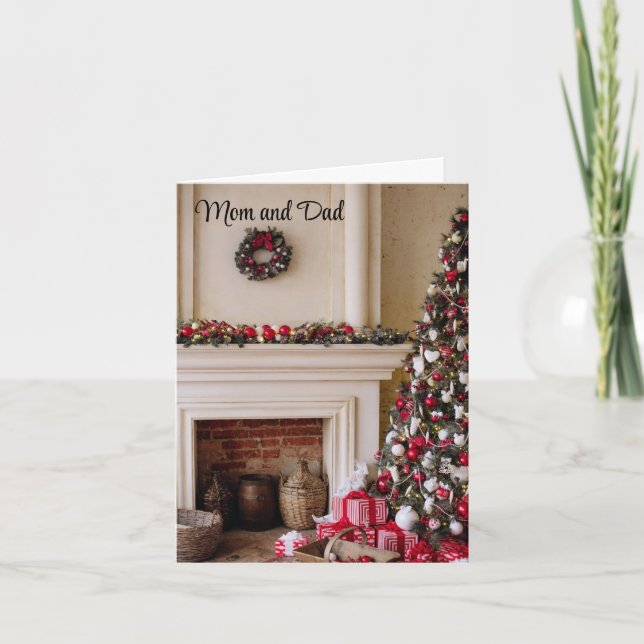 Cartão de Natal para Mamãe e Papai (Frente)