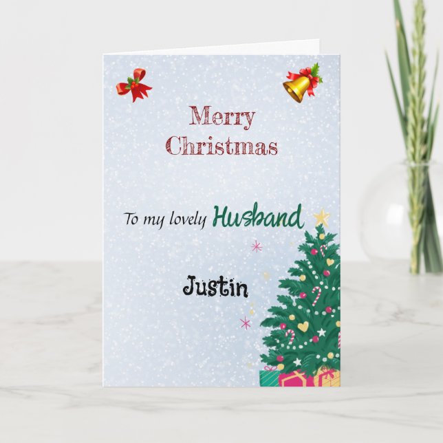 Cartão de Natal para Marido (Frente)