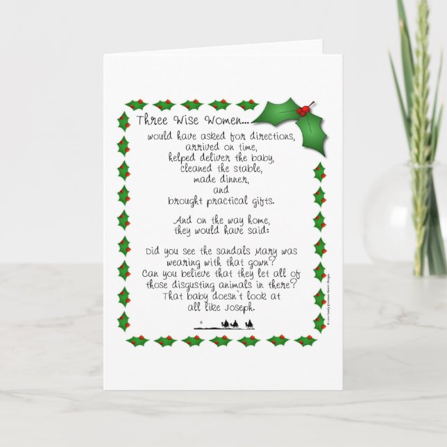 Cartão de Natal para Mulheres Sábias (Frente)