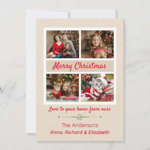 Cartão de Natal para o Country Kraft Cardboard