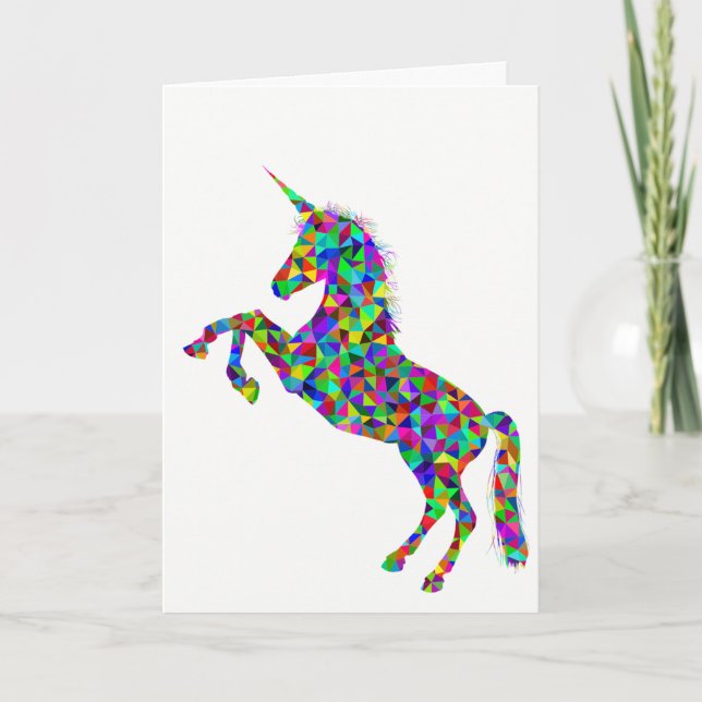 Cartão de Natal para o tema Unicorn (Frente)