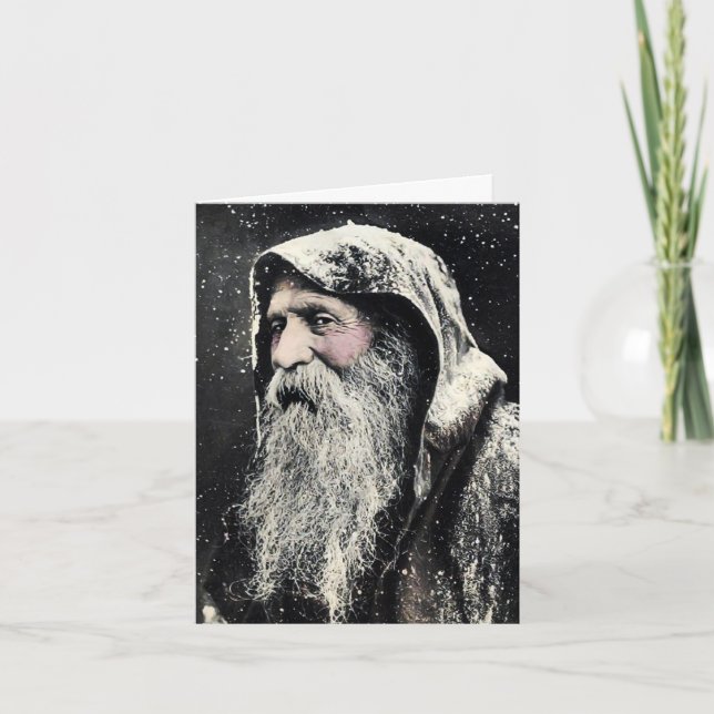 Cartão de Natal para Papais noeis assustadores (Frente)