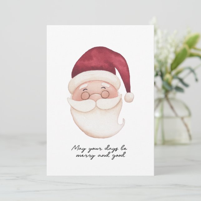 Cartão de Natal para Papais noeis bonitos (Em pé/Frente)