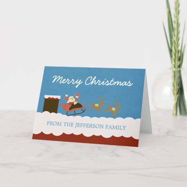 Cartão de Natal para papais noeis e renas (Frente)