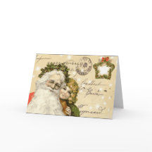 Cartão de Natal para Papais noeis Vintage