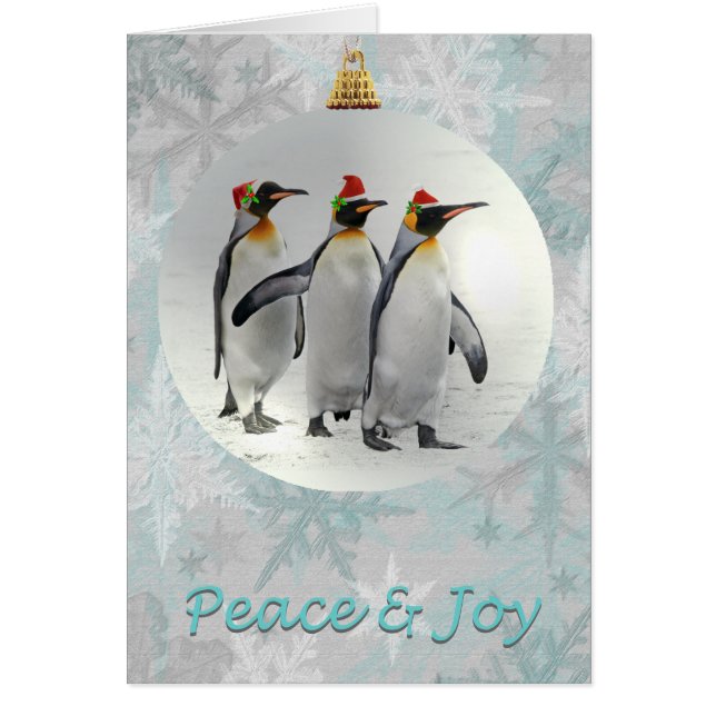 Cartão de Natal para Pinguins Pacíficos (Frente)