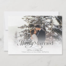 Cartão de Natal para Recém-Casados Felizmente Casa