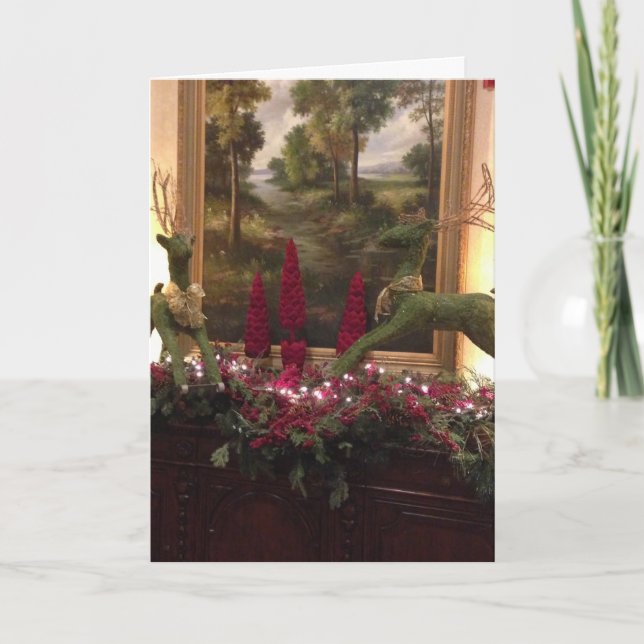 Cartão de Natal para Reindeer (Frente)