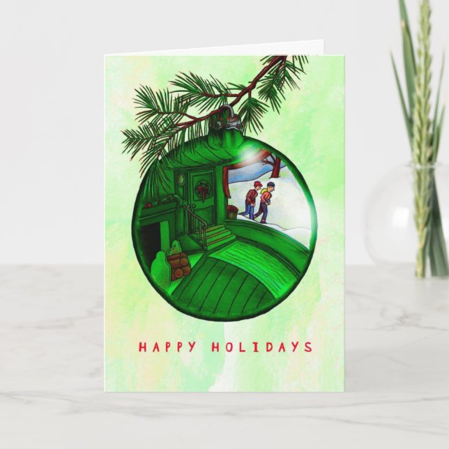 Cartão de Natal para Runner - Ornament do Runner (Frente)