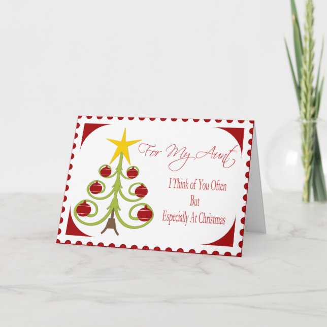 Cartão de Natal para tia (Frente)