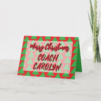 Cartão de Natal para Treinador, Personalizado com 