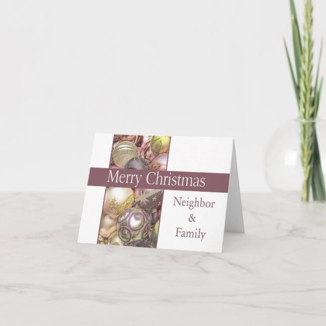 Cartão de Natal para Vizinho e Família (Frente)