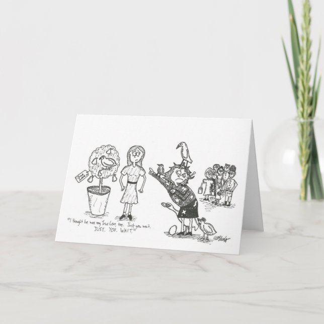 Cartão de Natal - Partucho em uma árvore pera (Frente)