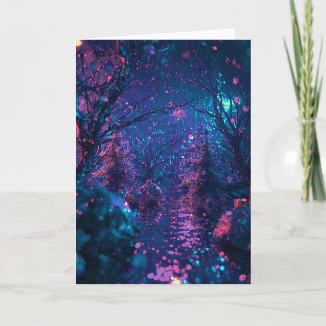 Cartão de Natal - Paz e Felicidade (Frente)