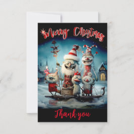 Cartão de Natal personalizado agradecendo