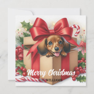 Cartão de Natal personalizado com cachorrinho envo