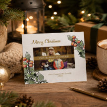 Cartão de Natal Personalizado com Foto da Família